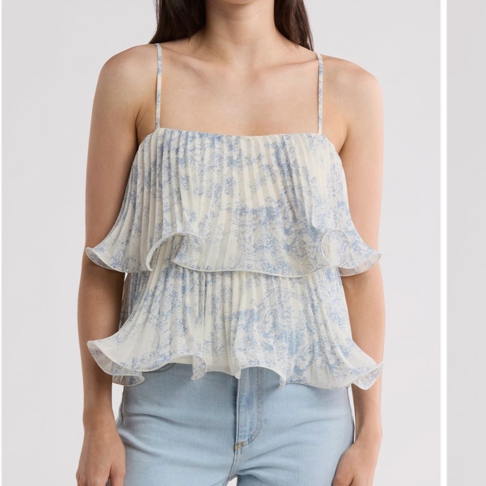 Lush tiered and pleated cami